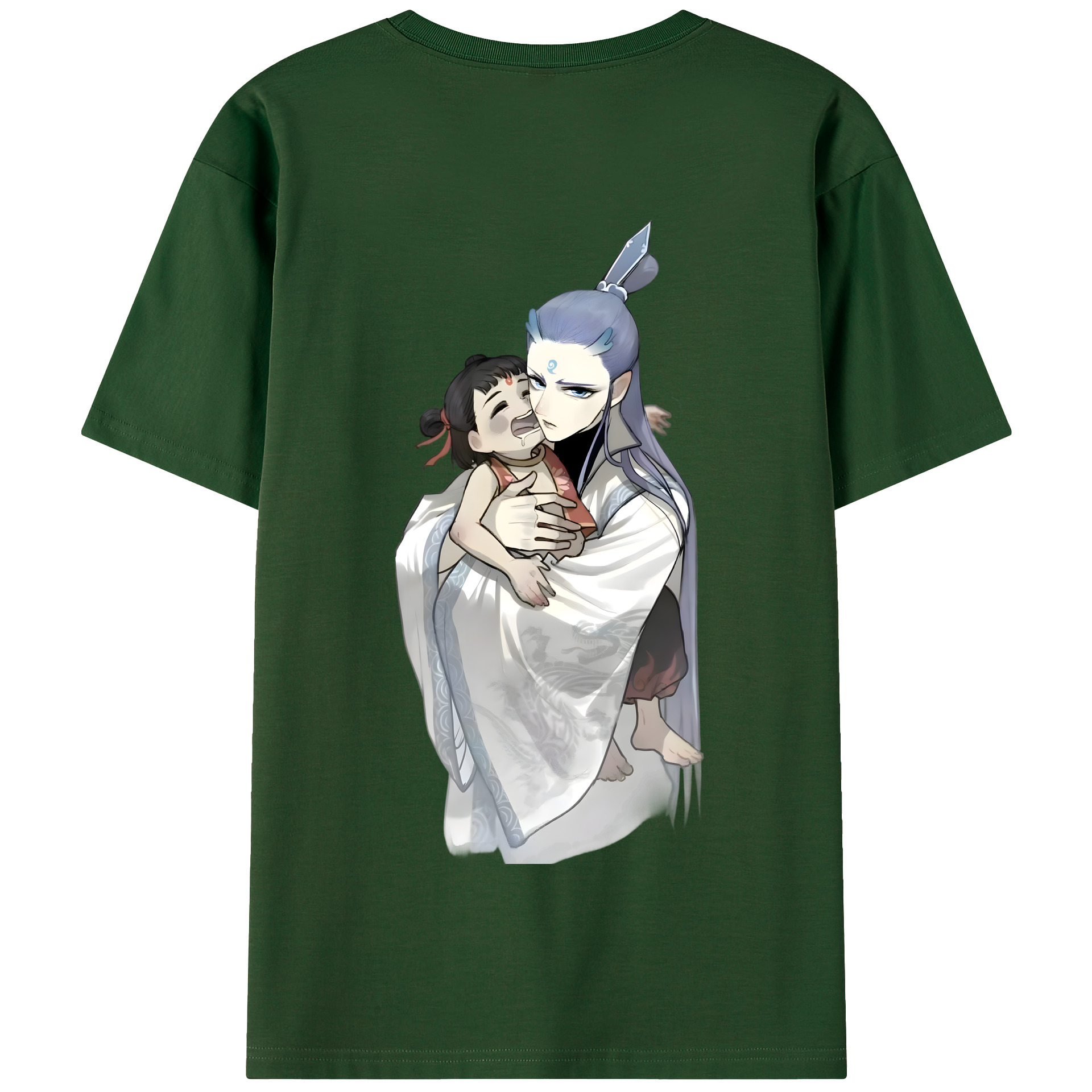 （画像用） Ne Zha 2 ナタ 魔童の大暴れ 綿100％半袖Tシャツ（背面プリント）